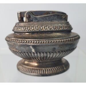 Ronson Table Lighter Silver Plate Queen Anne VTG Metal Decorative Lighter READ